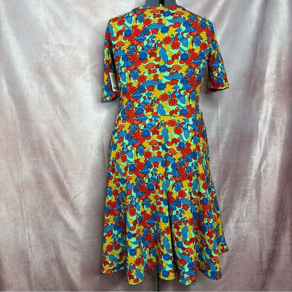 LuLaRoe Nicole Dress in “HOUSE OF HONG” Print NWT Size XL - Picture 4 of 11